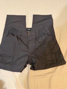 CQR Men's Cargo Pants with Elastic Waist in Charcoal Gray